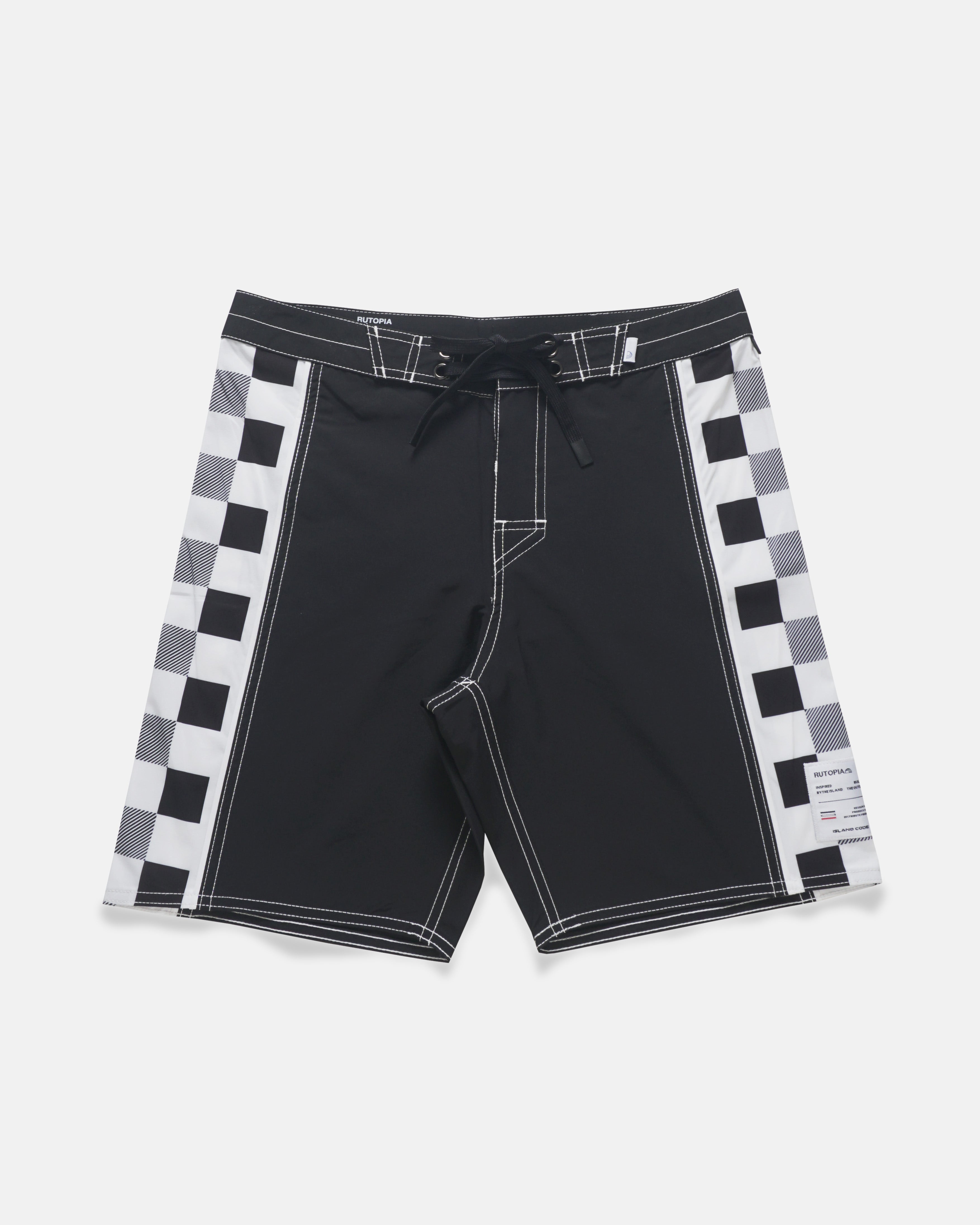 Dark Island Checker Black Boardshort
