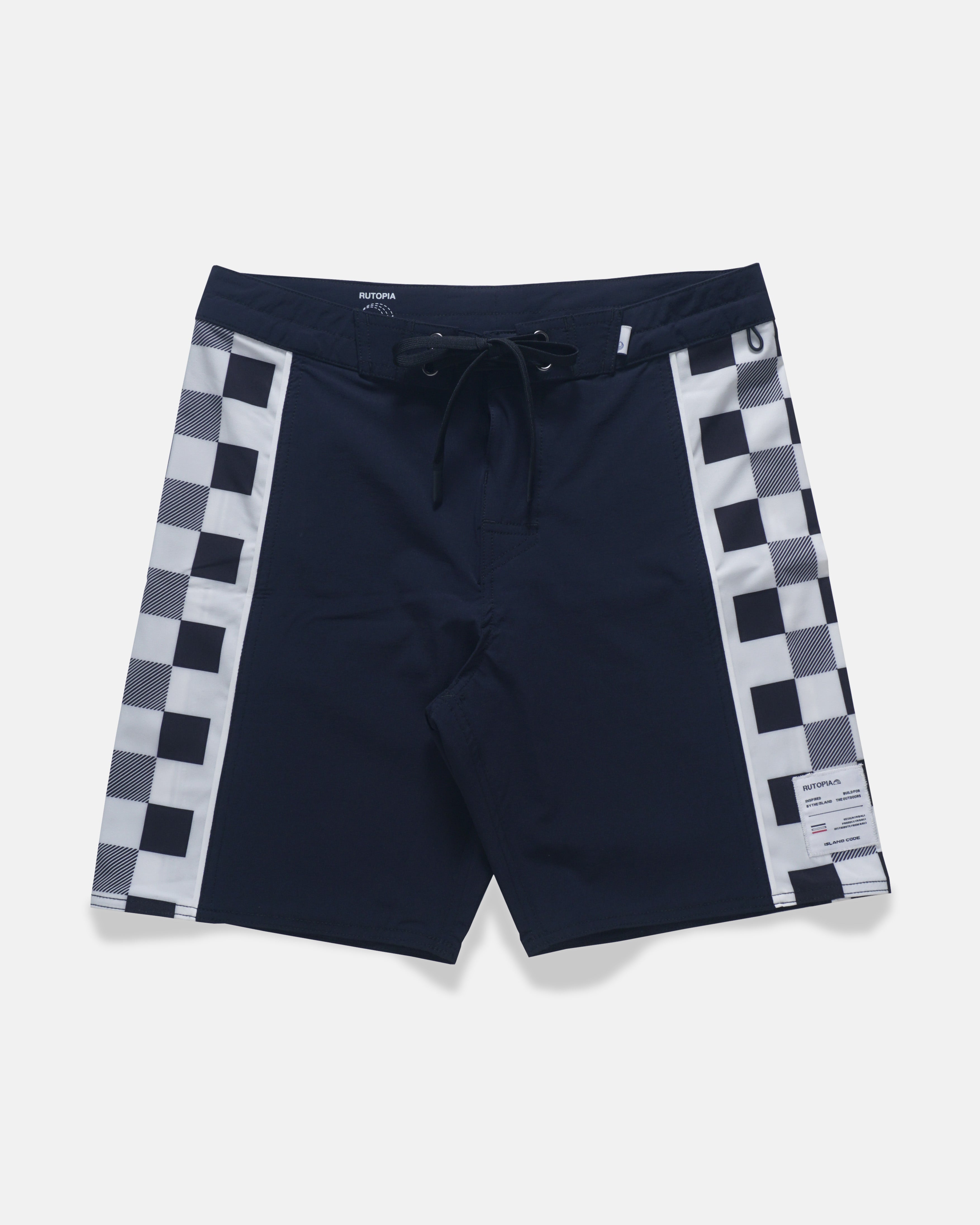 Dark Island Checker Navy Boardshort