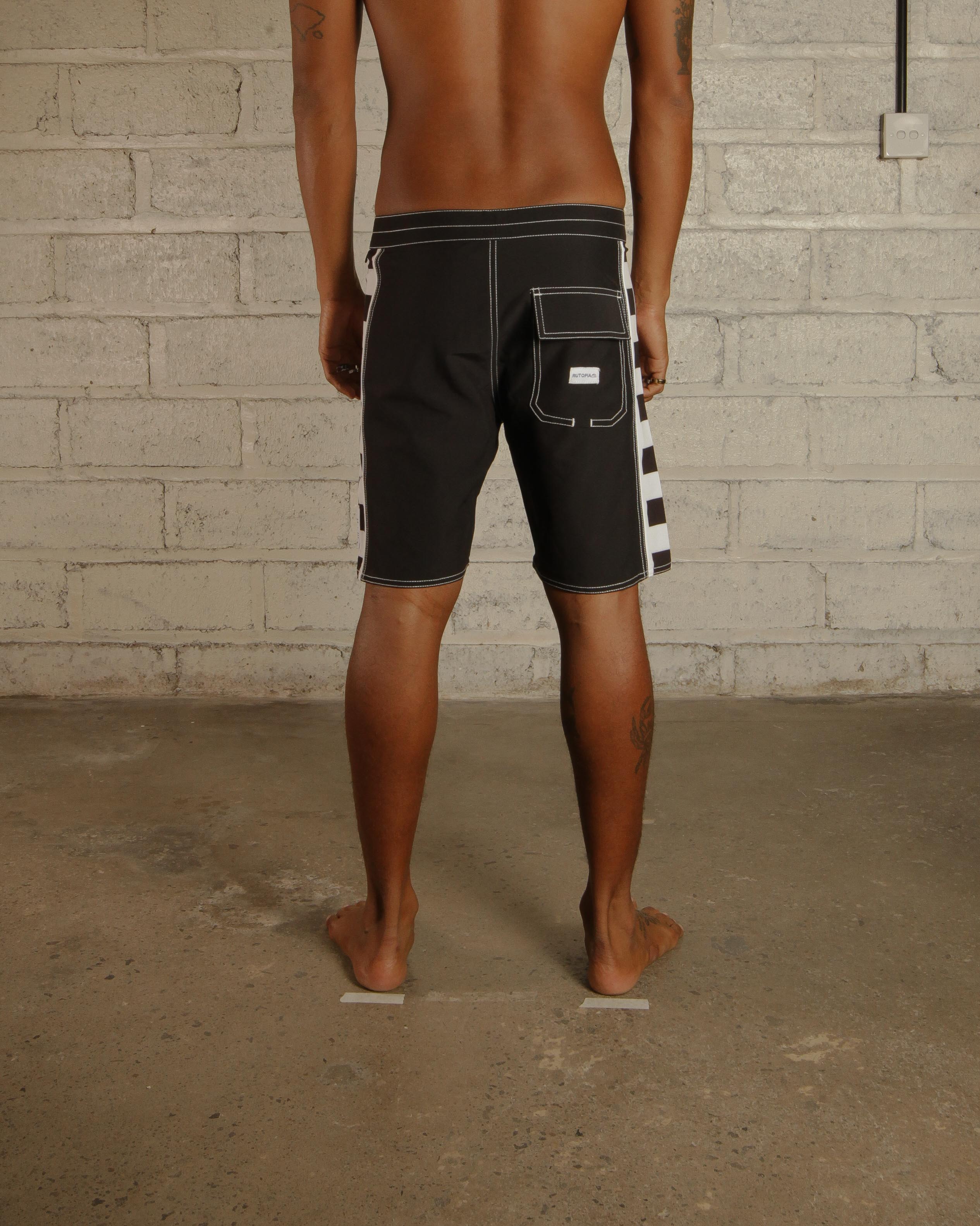 Dark Island Checker Black Boardshort