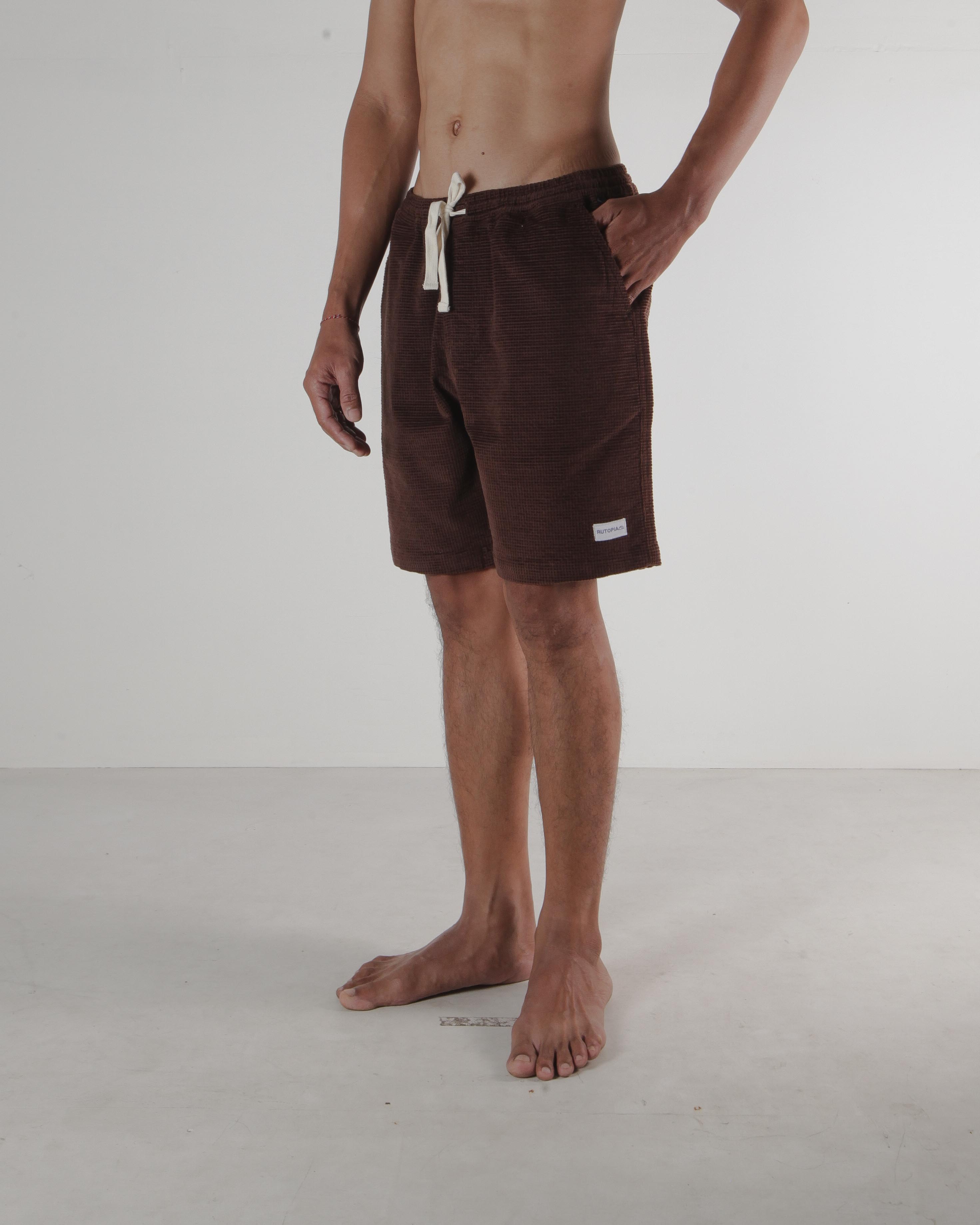 Earth Waffle Cord Short Pants